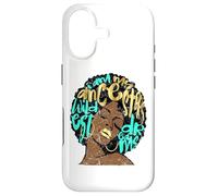 Vintage My Ancestors Dreams Aqua Teal Afro Black Woman Diva Case for iPhone 17