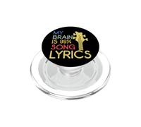 Vintage My Brain Is 99 Percent Song Lyrics Funny Music Lover PopSockets PopGrip for MagSafe