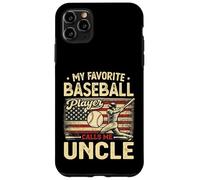 Vintage My Favorite Baseball Player Calls Me Uncle US Flag Case for iPhone 11 Pro Max