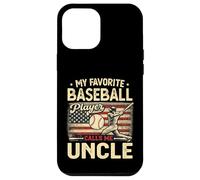 Vintage My Favorite Baseball Player Calls Me Uncle US Flag Case for iPhone 12 Pro Max