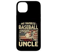 Vintage My Favorite Baseball Player Calls Me Uncle US Flag Case for iPhone 14 Plus