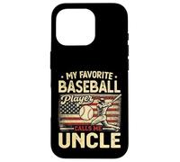 Vintage My Favorite Baseball Player Calls Me Uncle US Flag Case for iPhone 16 Pro