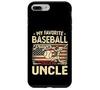 Vintage My Favorite Baseball Player Calls Me Uncle US Flag Case for iPhone 7 Plus/8 Plus
