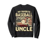 Vintage My Favorite Baseball Player Calls Me Uncle US Flag Sweatshirt