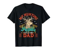 Vintage My Hunting Partner Calls Me Dad Happy Father's Day T-Shirt