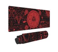 Vintage Mystic Goth Witchy Mouse Pad Extended Large Gaming Mouse Pad XL Oversized Desk Pad Stitched Edges 31.5 X 11.8 Inch