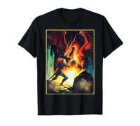 Vintage Mythical Medieval Castle Knights and Dragon Fantasy T-Shirt