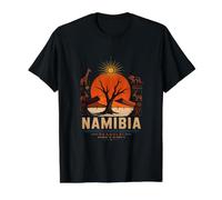 Vintage Namibia Travel Souvenir Landmark Gift Value Graphic T-Shirt, Men, Black, M
