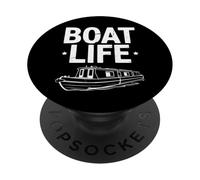 Vintage Narrowboat Canal Barge Boat Life Canals Live Aboard PopSockets Adhesive PopGrip