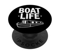 Vintage Narrowboat Canal Barge Boat Life Canals Live Aboard PopSockets Adhesive PopGrip