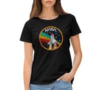 Vintage NASA Rocket SpaceX Women's Black T-Shirt Size L