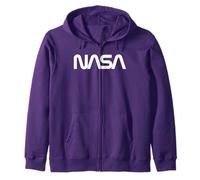 Vintage NASA Shirt, Worm Logo Trendy Graphic T-Shirt Zip Hoodie