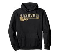 Vintage Nashville Guitar Music Country Music Lovers Gifts Pullover Hoodie