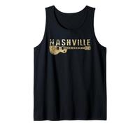 Vintage Nashville Guitar Music Country Music Lovers Gifts Tank Top