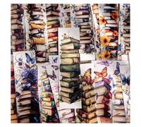 Vintage Natural Colorful Art Series Boxed Bookmarks, 32PCS (Butterfly Bookstore)