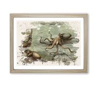 Vintage Natural History OctModern OPus Modern FC Framed Print | A2 Oak Framed Wall Art | Ready to Hang | Classic Nature Picture | Living Room Bedroom Lounge Office