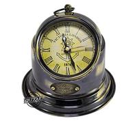 Vintage Nautical Brass Antique Binnacle Clock Desktop Marine Christmas Decor Gift