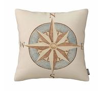 Vintage Nautical Compass Pillowcase Sofa Simple Home Decor Throw Pillow Case Cushion Covers Square 18 X 18 Inches