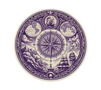 Vintage Nautical Compass World Map Lineage Legacy Metal Tin Sign