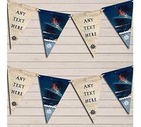 Vintage Nautical Map Sea Ship Titanic Banner Party Personalised Bunting Banner Garland