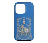 Vintage Nautical Navigation Lighthouse Compass Sextant Case for iPhone 13 Pro
