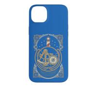 Vintage Nautical Navigation Lighthouse Compass Sextant Case for iPhone 14 Plus