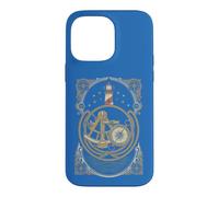 Vintage Nautical Navigation Lighthouse Compass Sextant Case for iPhone 14 Pro Max