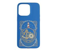 Vintage Nautical Navigation Lighthouse Compass Sextant Case for iPhone 15 Pro Max