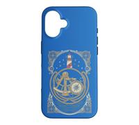 Vintage Nautical Navigation Lighthouse Compass Sextant Case for iPhone 16