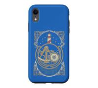 Vintage Nautical Navigation Lighthouse Compass Sextant Case for iPhone XR