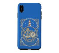 Vintage Nautical Navigation Lighthouse Compass Sextant Case for iPhone XS Max
