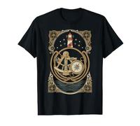 Vintage Nautical Navigation Lighthouse Compass Sextant Value Graphic T-Shirt