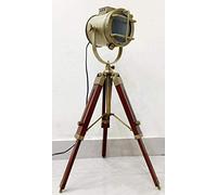 Vintage Nautical Small Desk lamp Antique Spotlight Searchlight Tripod Table Lamp