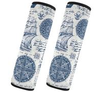 Vintage Nautical Theme Car Seat Belt Straps Covers Backpack Strap Pad