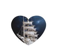 Vintage Nautical White Ship Car Air Fresheners Cards Set of 4 Pieces, Long-Lasting Auto Aromatherapy Tablets Gifts Car Rearview Mirror Pendant Hanging Scented Cards for Wardrobe Bathroom