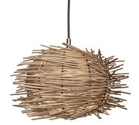 Vintage Nest Designed Natural Brown Rattan Wicker Ceiling Pendant Lighting Shade | 60w Maximum | 30cm Diameter by Happy Homewares