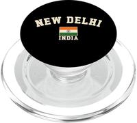 Vintage New Delhi India Indian Flag Souvenir Retro Graphic PopSockets PopGrip for MagSafe