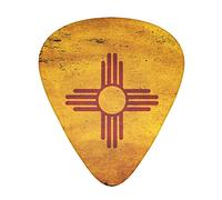 Vintage New Mexico Flag 12-Pack Guitar Picks, Includes Thin, Medium & Heavy Gauges 3 Sizes for Guitar Electric Acoustic Picks