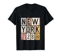 Vintage New York City Plate Collage Tshirt T-Shirt
