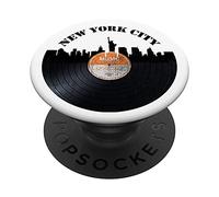 Vintage New York City Skyline Vinyl Record Music Disc Holder PopSockets Swappable PopGrip