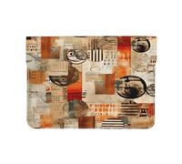 Vintage Newspaper Laptop Sleeve 13 Inch PU Leather Case Protective Retro Magazine Laptop Bag Water Resistant Computer Case Tablet Carrying Bag for Women Men