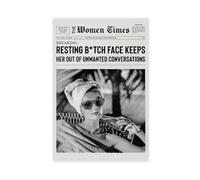 Vintage Newspaper Poster, Girl Dorm Room Art, Girls Having Fun Print, Black And White Print, Trendy Wall Art, Girl Dorm Decor Unframe-style 24x36inch(60x90cm)