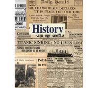 Vintage Newspaper Print School Notebook-100 pages, Lined, 8.5 x 11, Matte Cover | History Notebook for Students, Teens, Writers: Retro School ... Subject Notebook for Class & Journaling