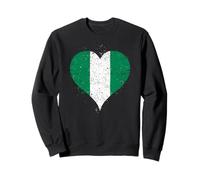 Vintage Nigeria Flag for Nigerian Pride or Proud Expat Roots Sweatshirt