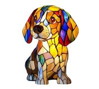 Vintage Night Light Pug Lamp Stained Resin Large Corgi Lamp Lamps Pug Dog Stained Glass Lamps Dog Series Art Night Light With Warm Ambient Glow Fun Gift For Lovers (K, One Size)