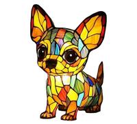 Vintage Night Light Pug Lamp Stained Resin Large Corgi Lamp Lamps Pug Dog Stained Glass Lamps Dog Series Art Night Light With Warm Ambient Glow Fun Gift For Lovers (L, One Size)