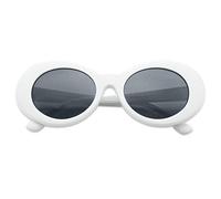 Vintage Nirvana Kurt Cobain Oval Oversized Sunglasses Black Lens