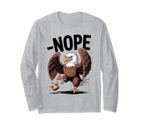 Vintage No Kings In America Funny Eagle Kicking Crown Long Sleeve T-Shirt