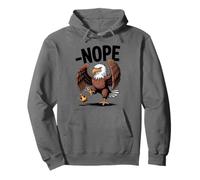 Vintage No Kings In America Funny Eagle Kicking Crown Pullover Hoodie