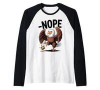 Vintage No Kings In America Funny Eagle Kicking Crown Raglan Baseball Tee